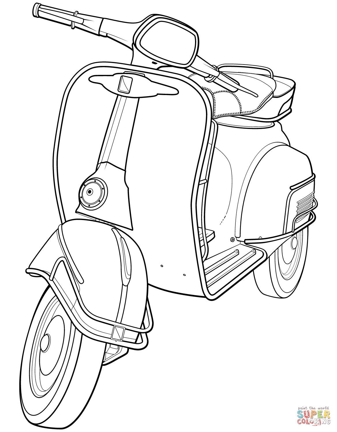 34 Cool Scooter Coloring Pages Printable 9