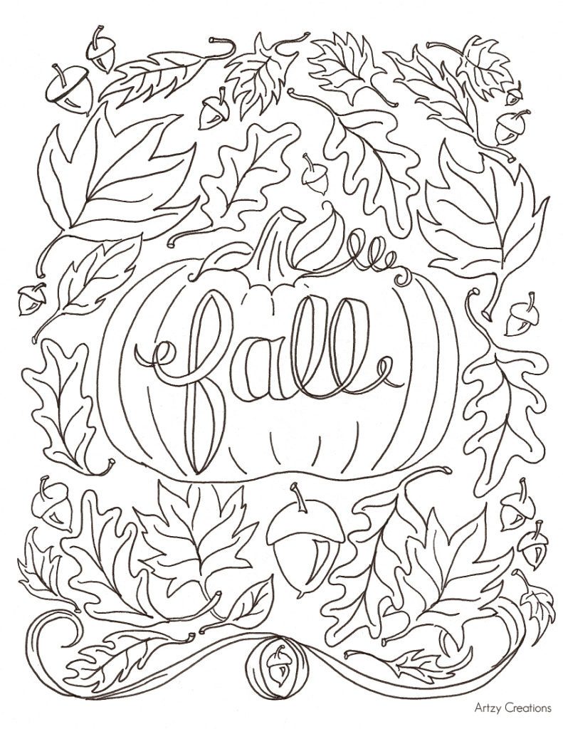 34 Fall Leaves Coloring Pages Printable 30