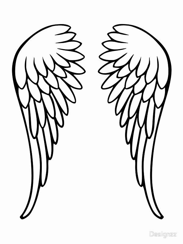 34 Graceful Angel Wings Coloring Pages Printable 14