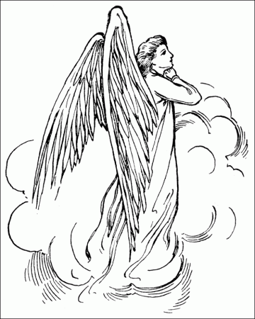 34 Graceful Angel Wings Coloring Pages Printable 15