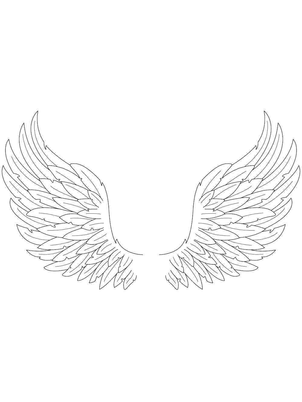 34 Graceful Angel Wings Coloring Pages Printable 16