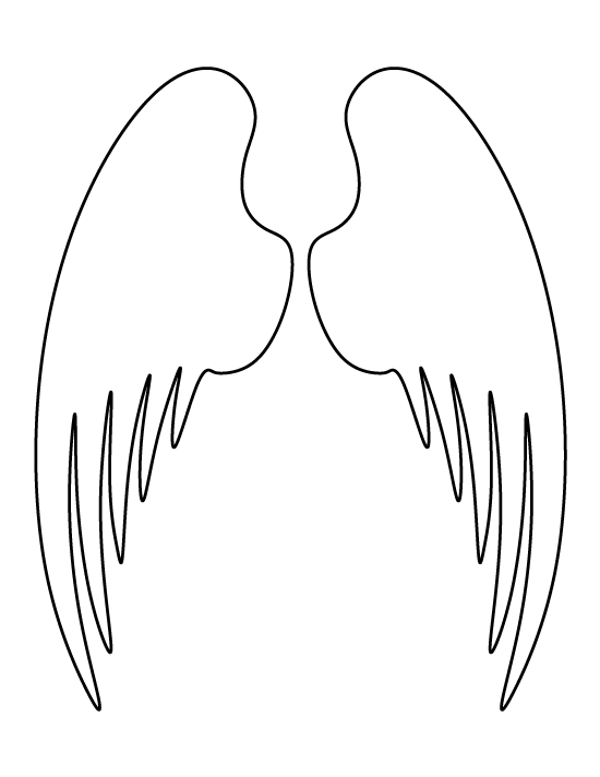 34 Graceful Angel Wings Coloring Pages Printable 17