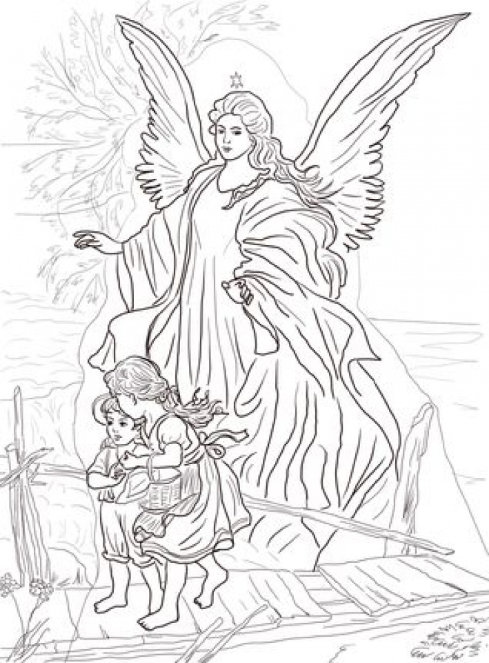 34 Graceful Angel Wings Coloring Pages Printable 18