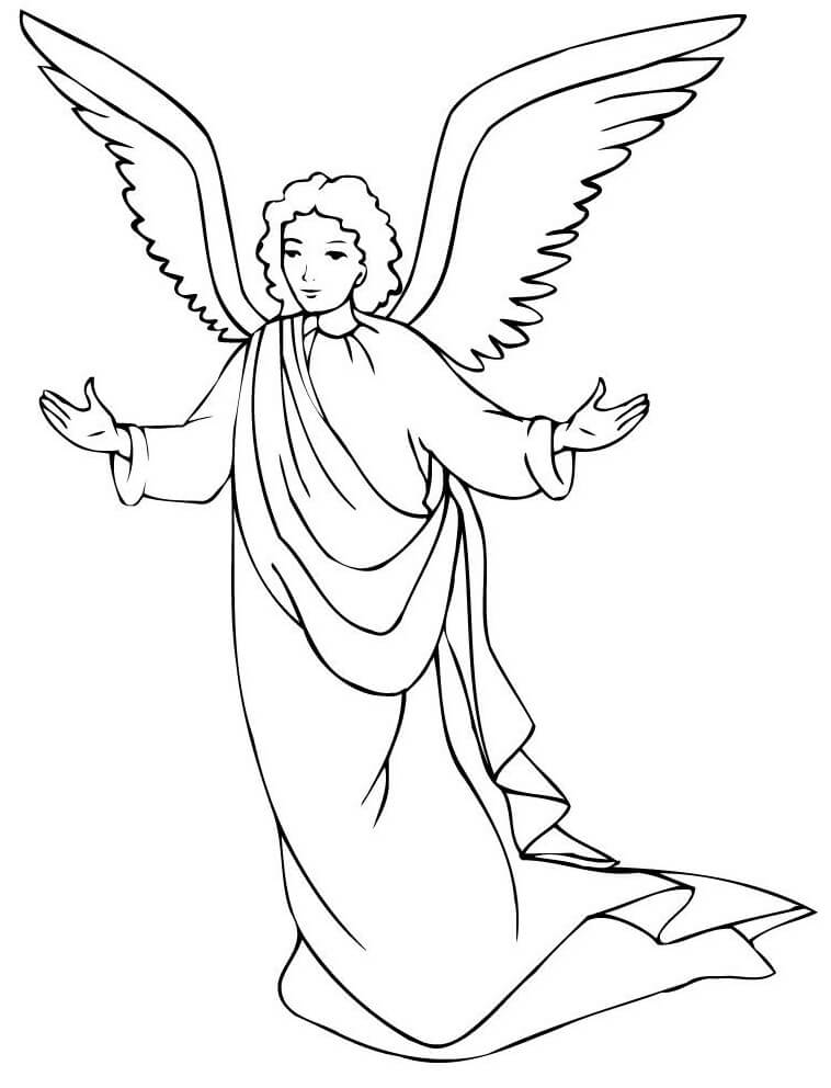 34 Graceful Angel Wings Coloring Pages Printable 21