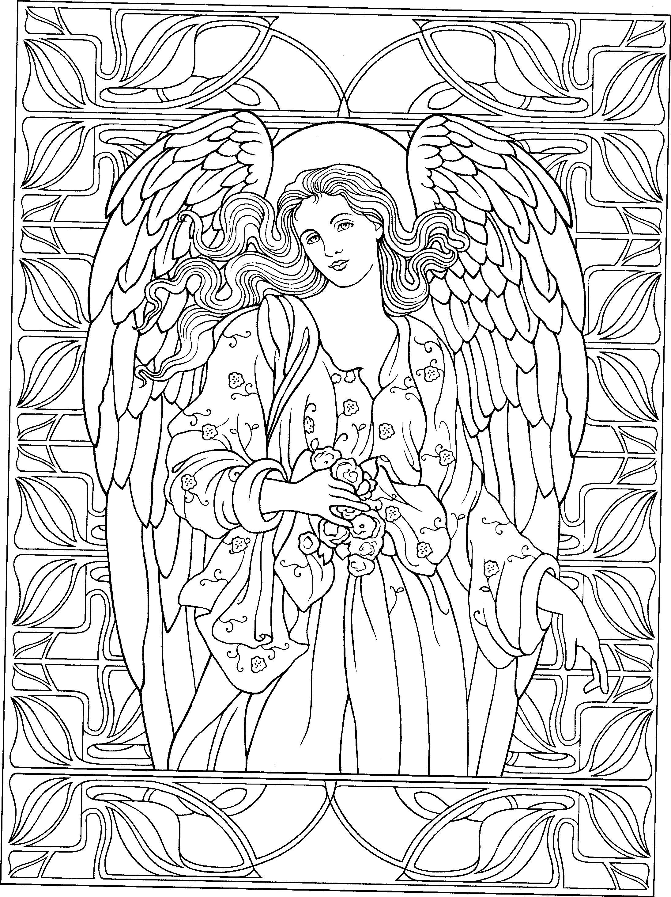 34 Graceful Angel Wings Coloring Pages Printable 25