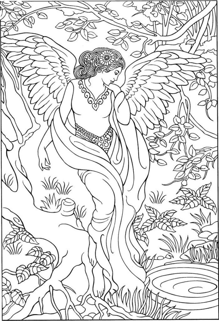 34 Graceful Angel Wings Coloring Pages Printable 27