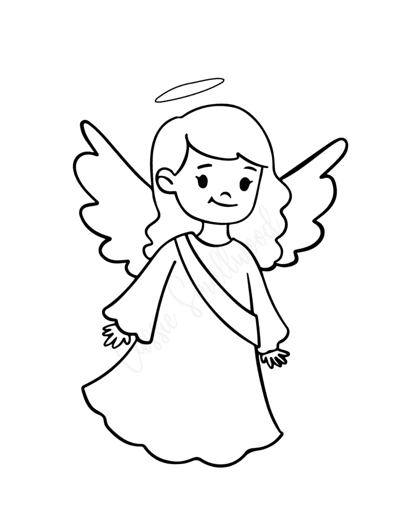 34 Graceful Angel Wings Coloring Pages Printable 28