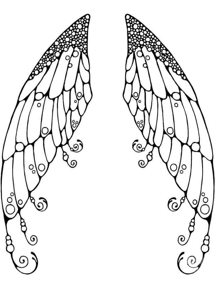 34 Graceful Angel Wings Coloring Pages Printable 5