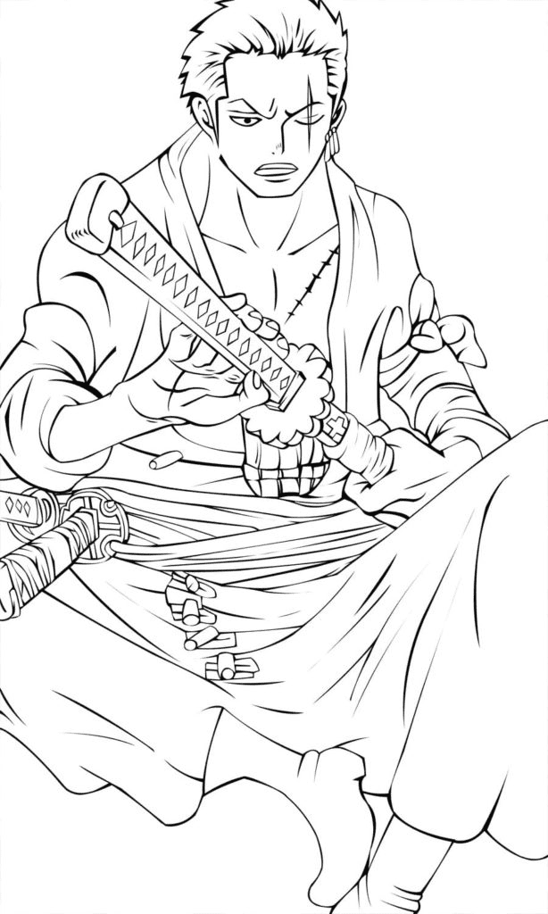 34 Printable Zoro Coloring Pages Printable 3