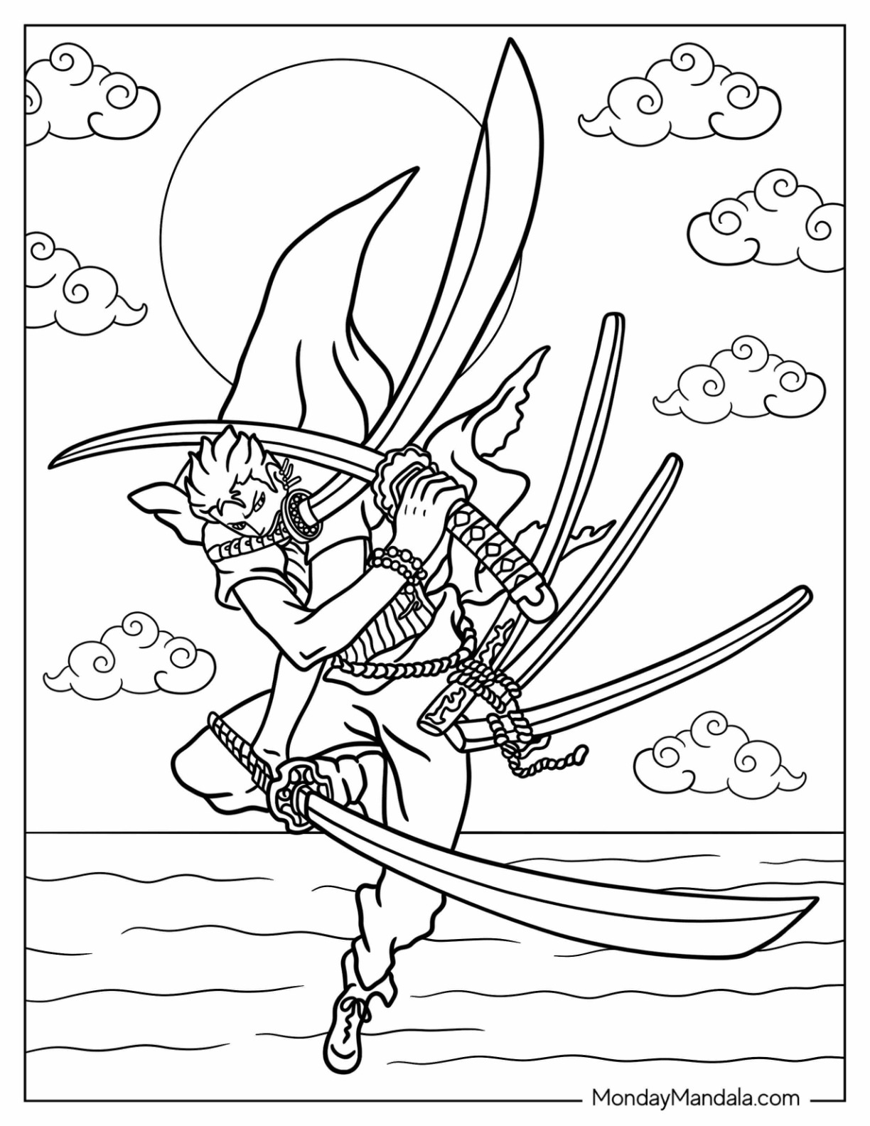 34 Printable Zoro Coloring Pages Printable 9