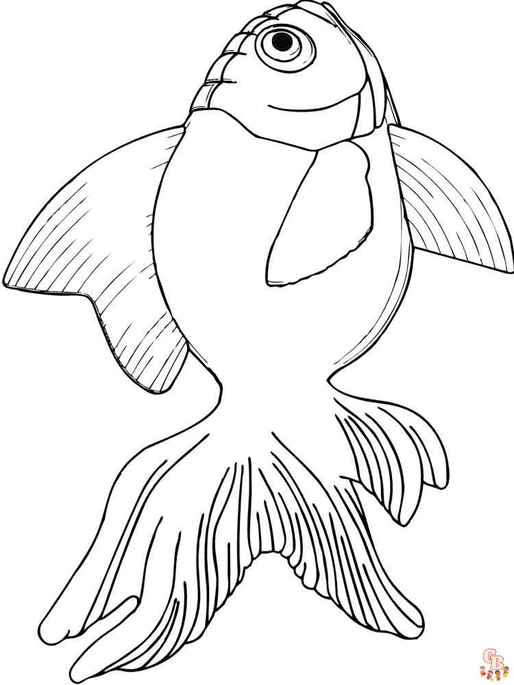 34 Vibrant Goldfishes Coloring Pages Printable 13