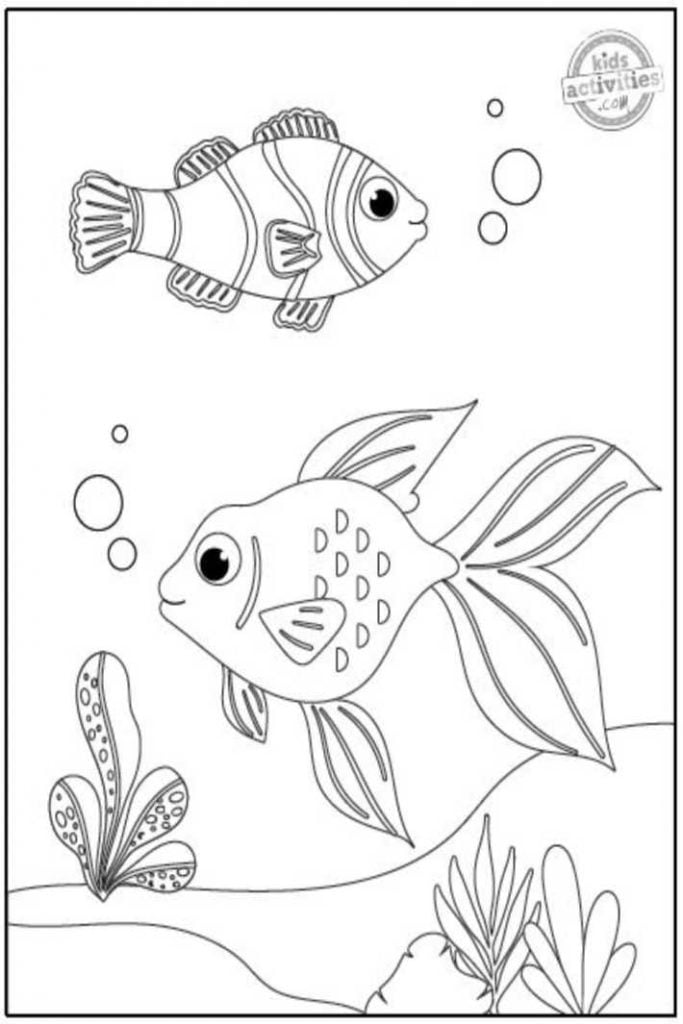 34 Vibrant Goldfishes Coloring Pages Printable 23