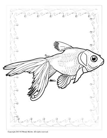 34 Vibrant Goldfishes Coloring Pages Printable 29