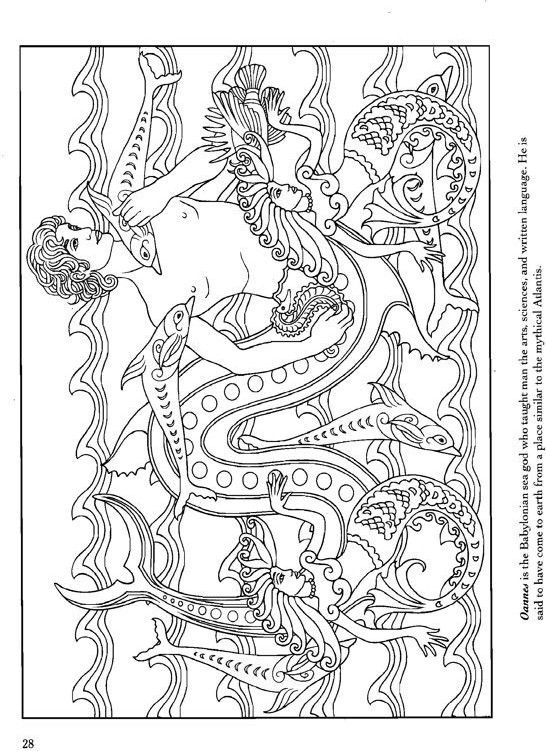 35 Artistic Grayscale Mermaid Coloring Pages Printable 18