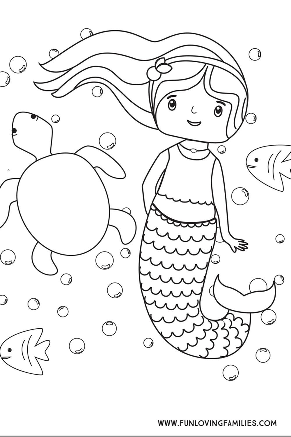 35 Artistic Grayscale Mermaid Coloring Pages Printable 21