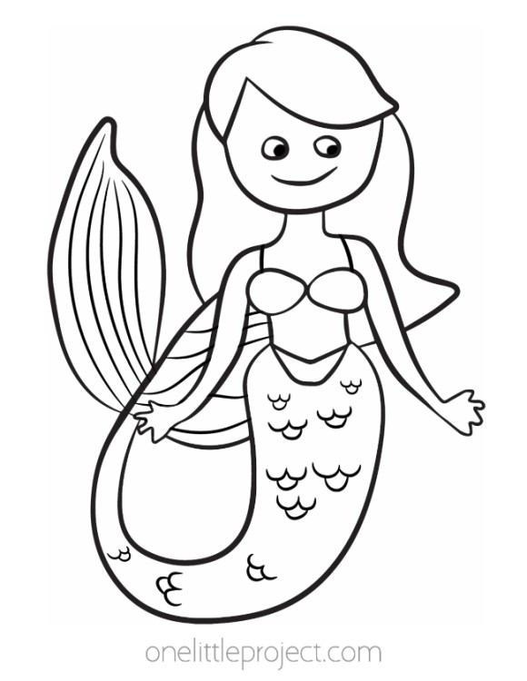 35 Artistic Grayscale Mermaid Coloring Pages Printable 29