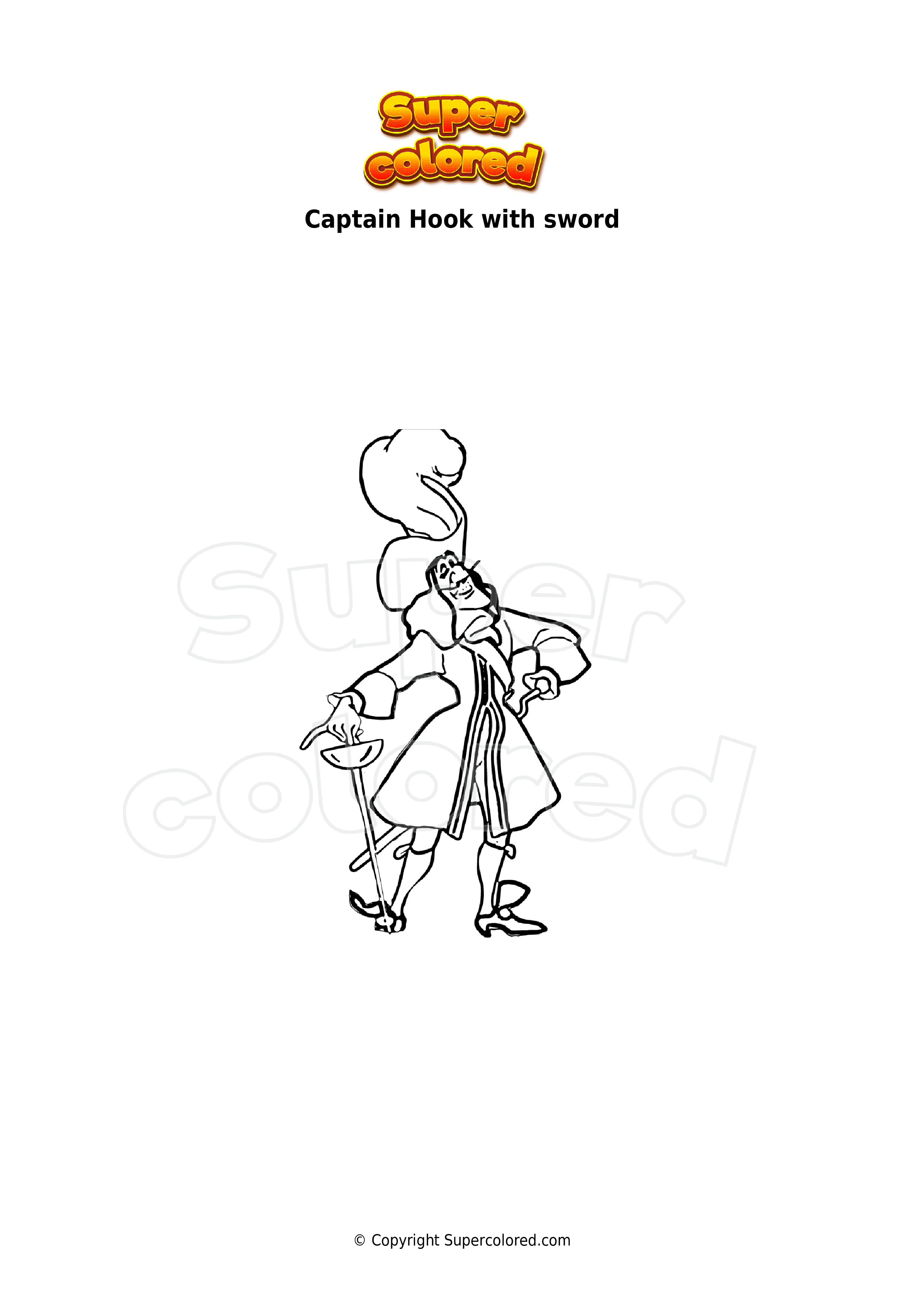 35 Crafty Captain Hook Coloring Pages Printable 14