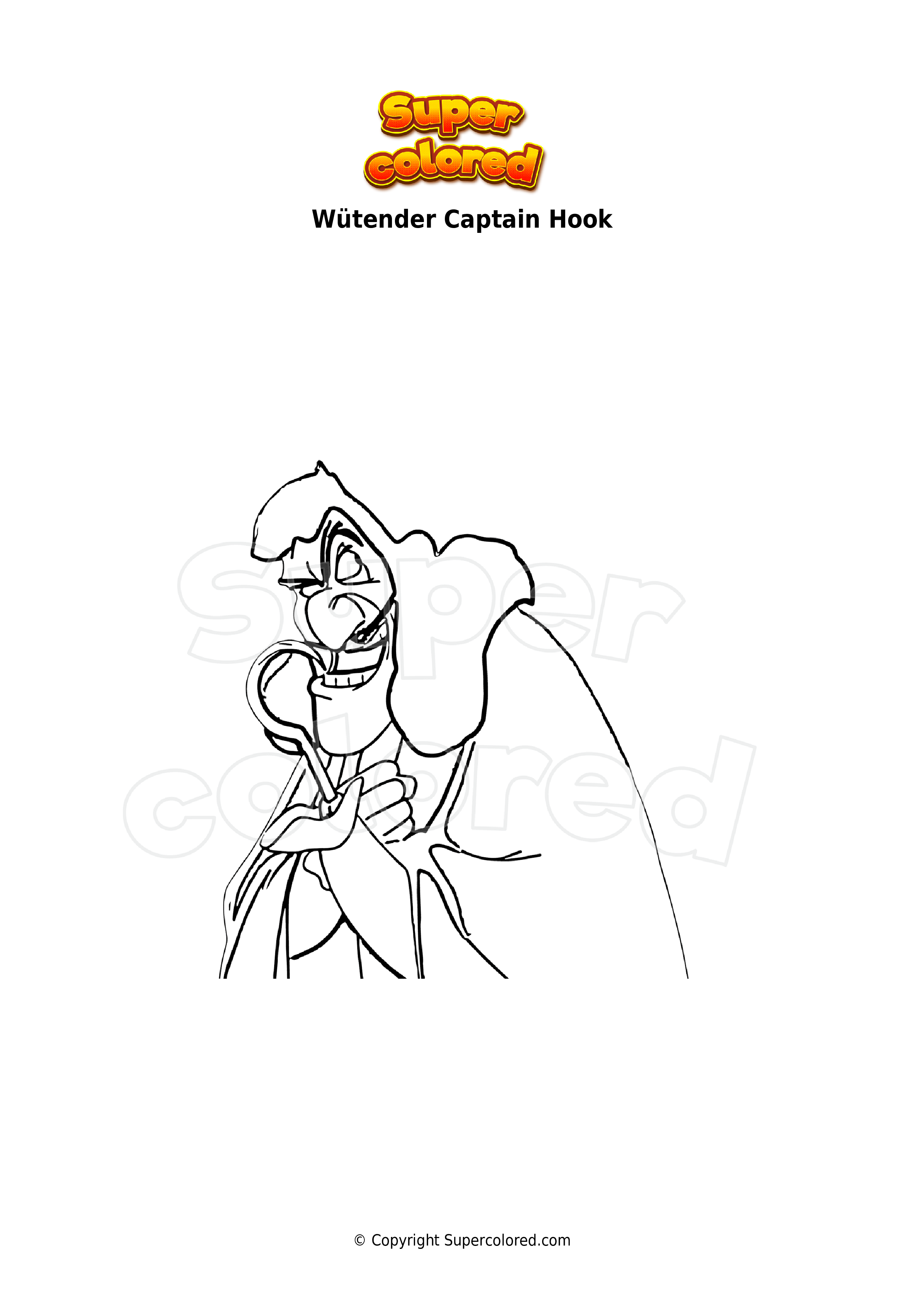 35 Crafty Captain Hook Coloring Pages Printable 15