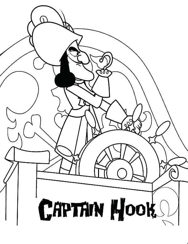 35 Crafty Captain Hook Coloring Pages Printable 3