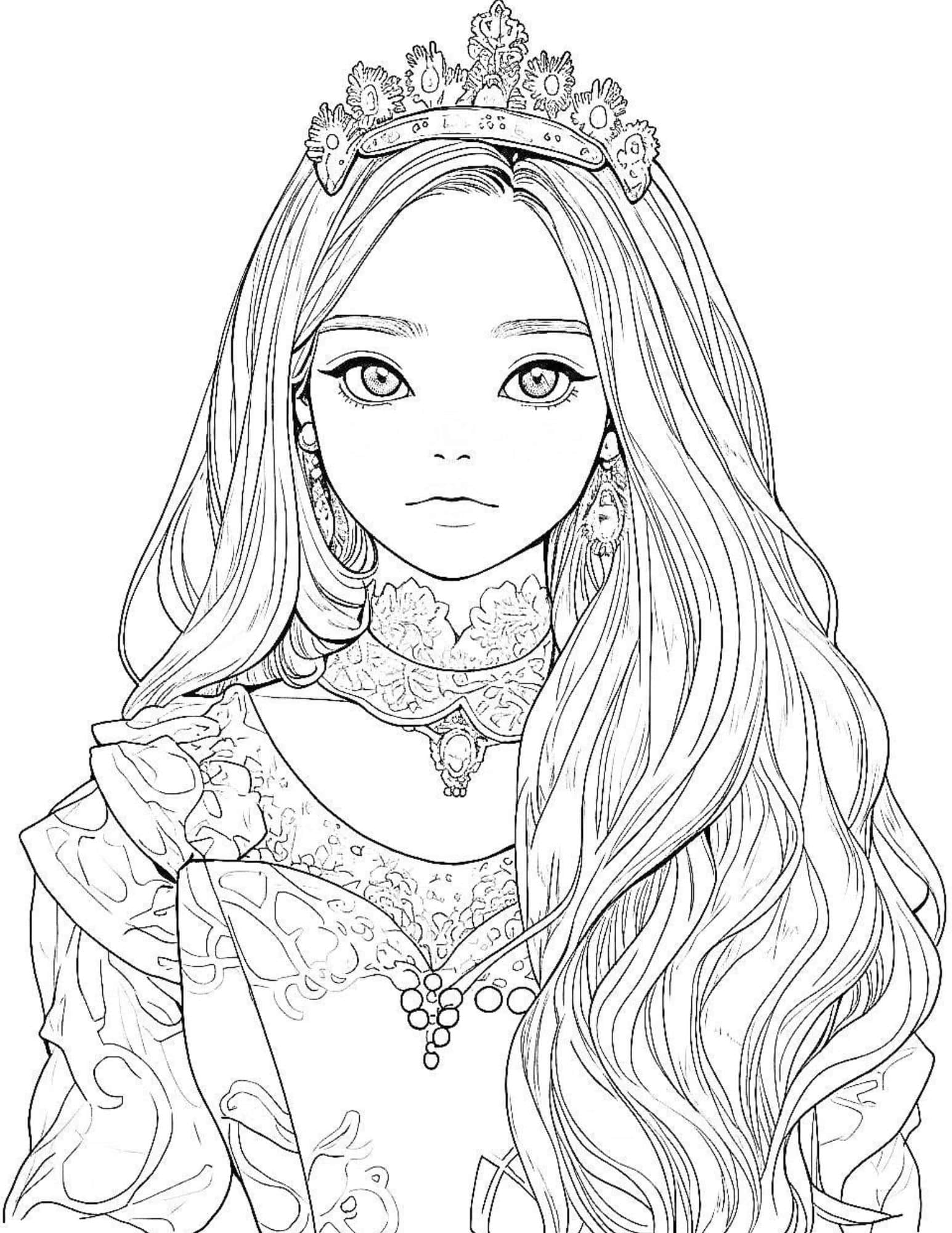 cute princess coloring pages printable jpg