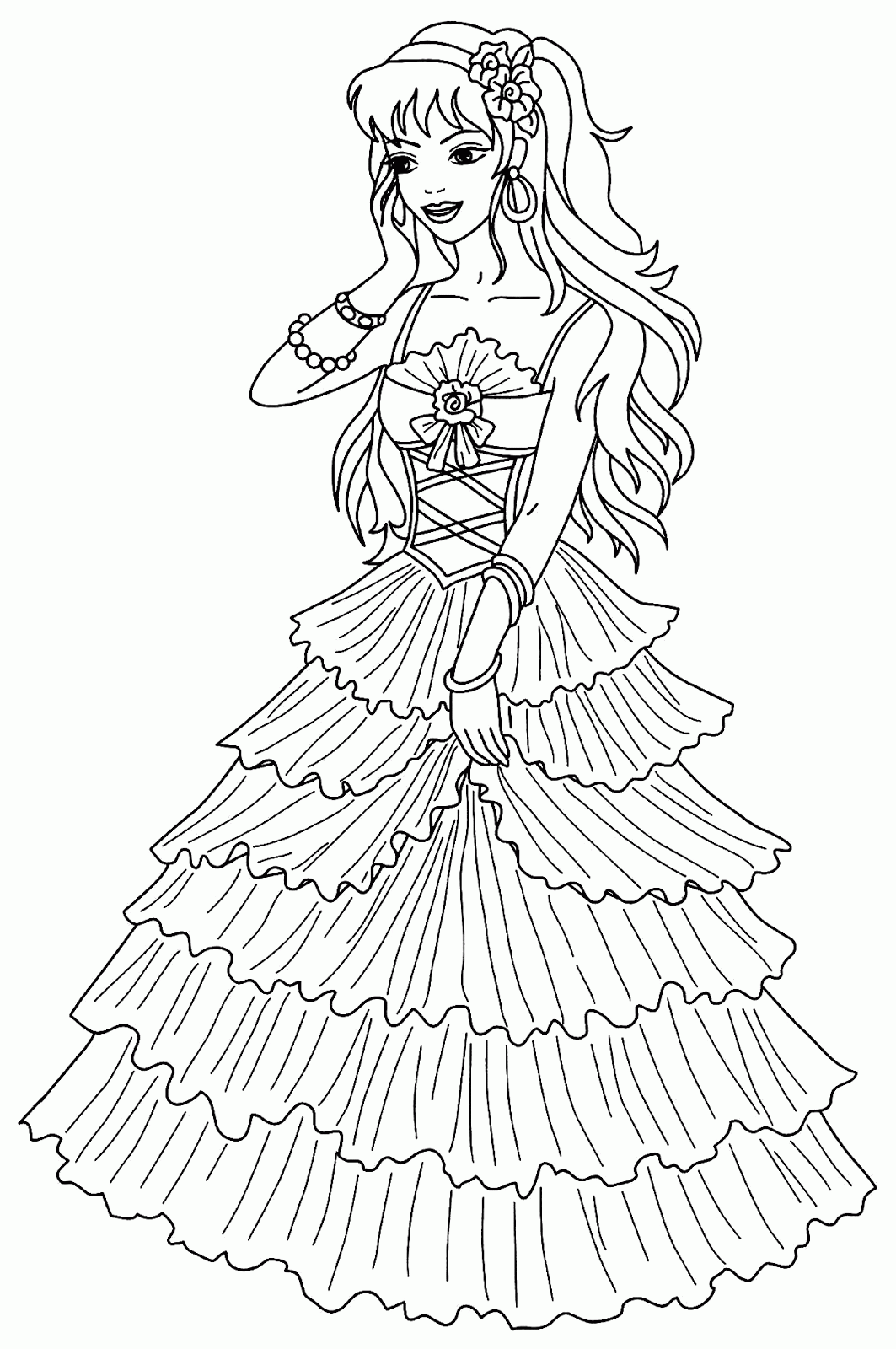 cute princess coloring pages printable jpg