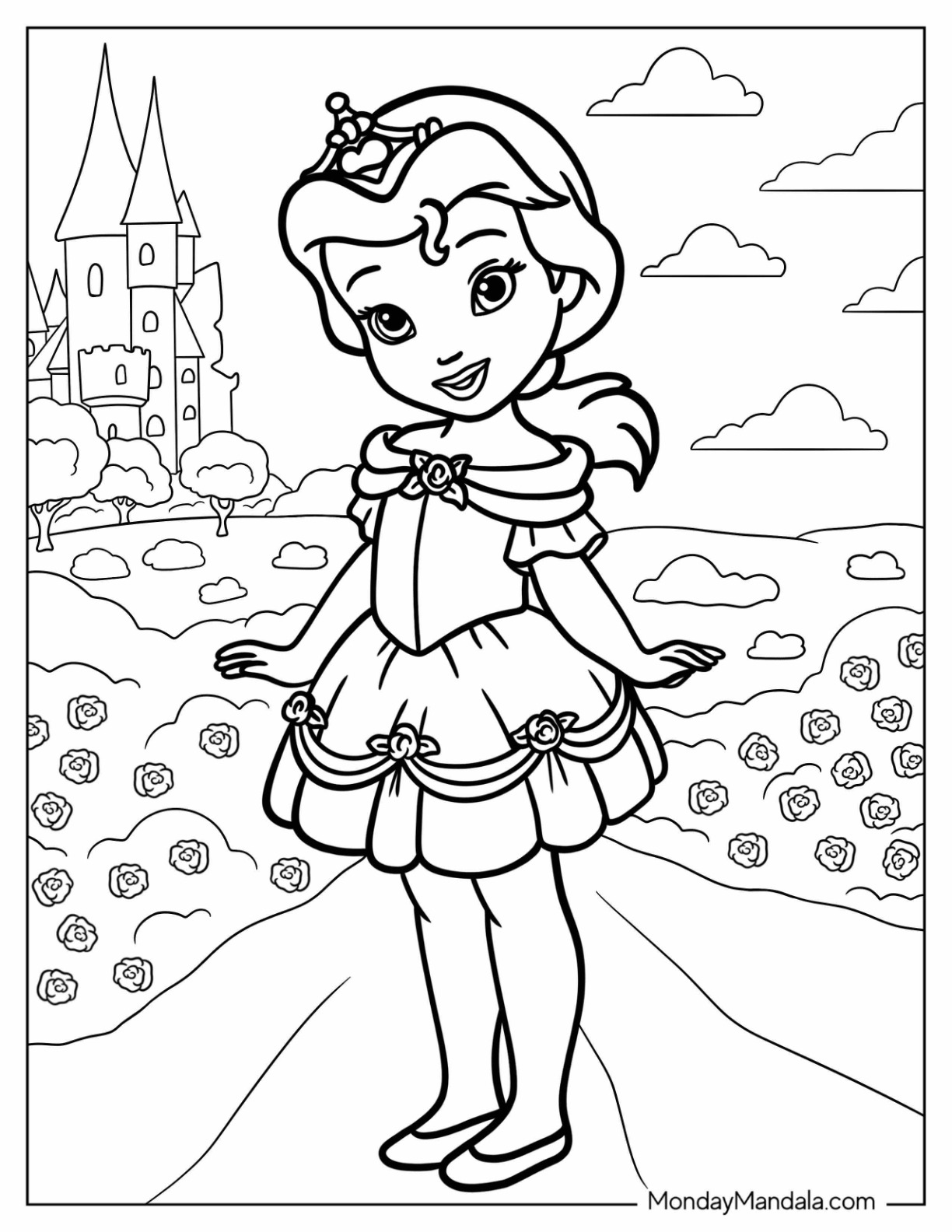 35 Cute Princess Coloring Pages Printable 25