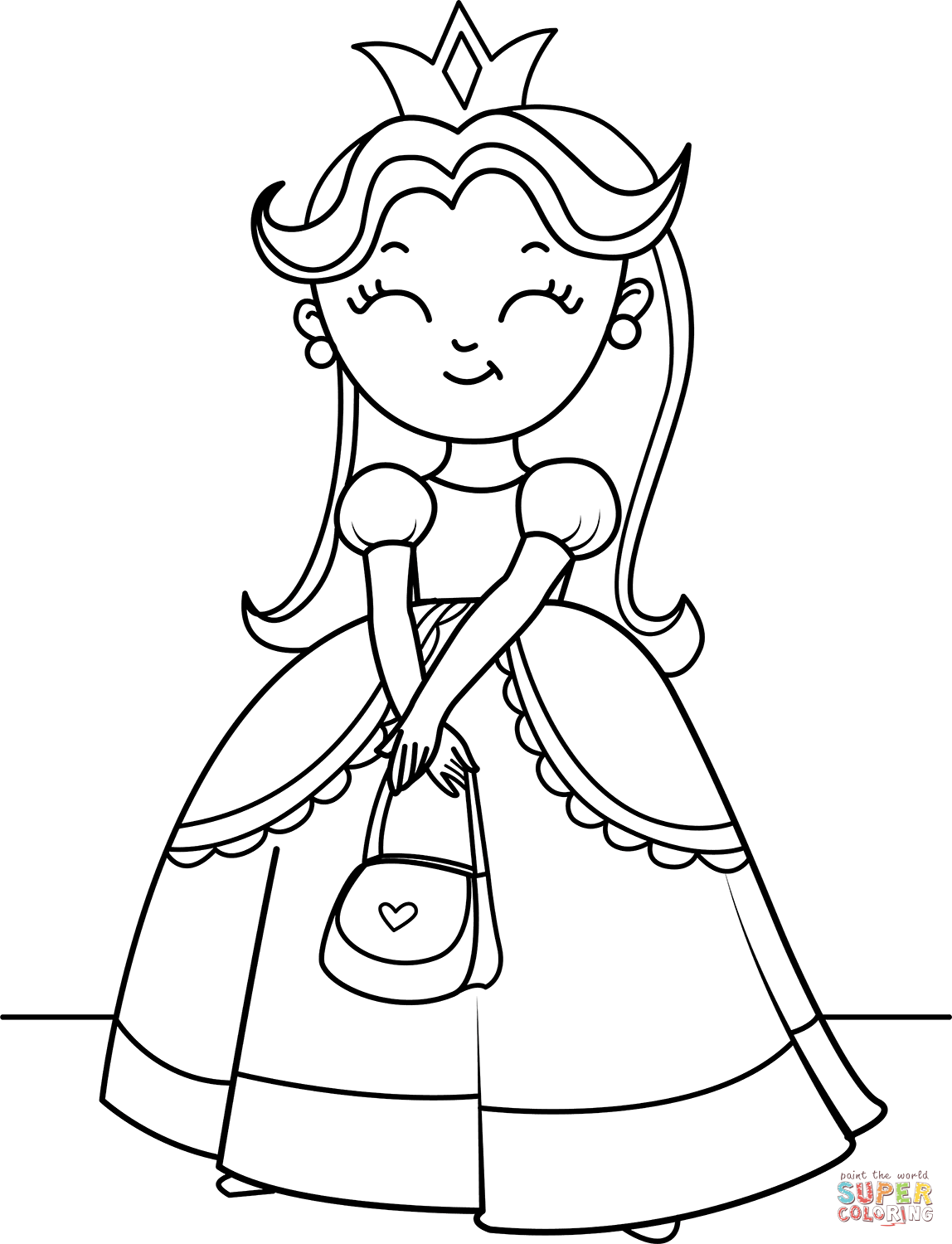 35 Cute Princess Coloring Pages Printable 34