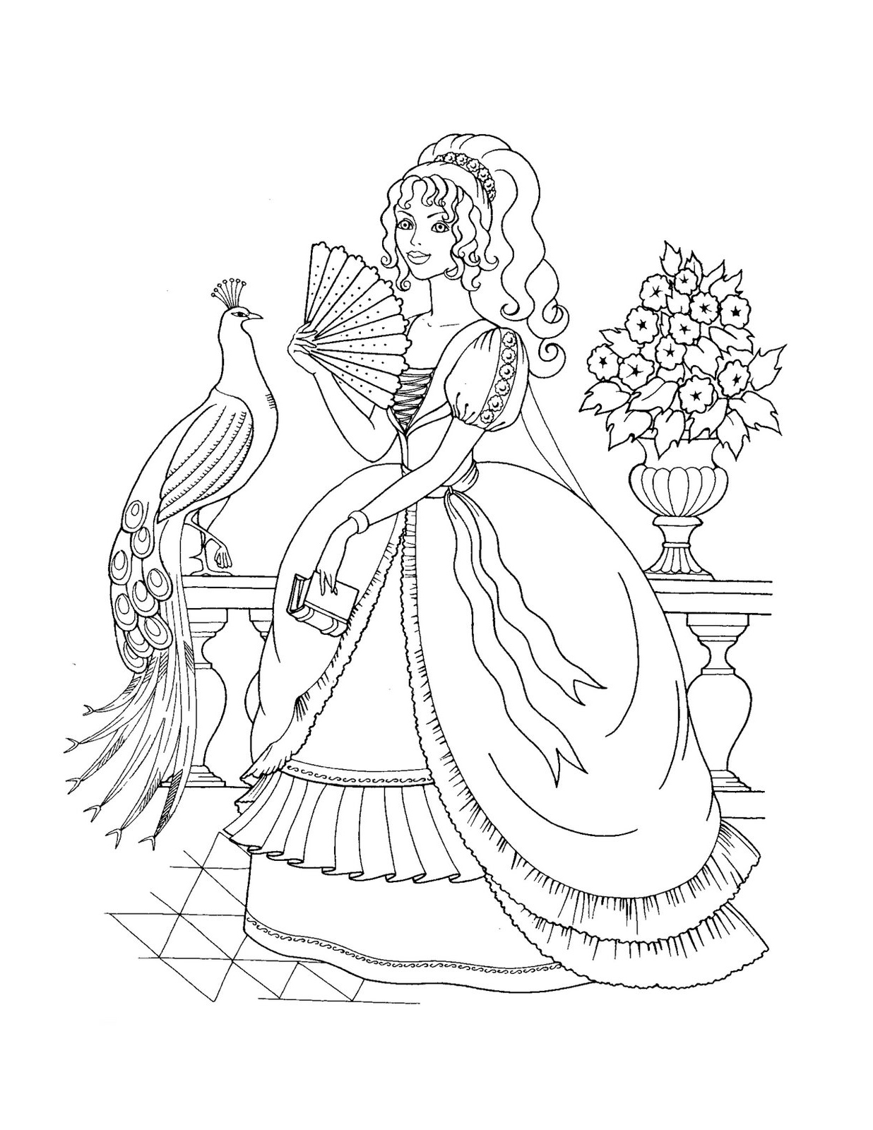 35 Cute Princess Coloring Pages Printable 35