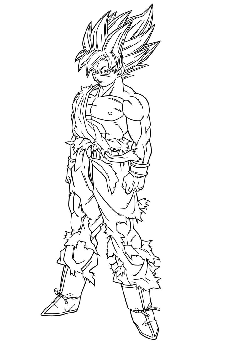 drip goku coloring pages printable jpg