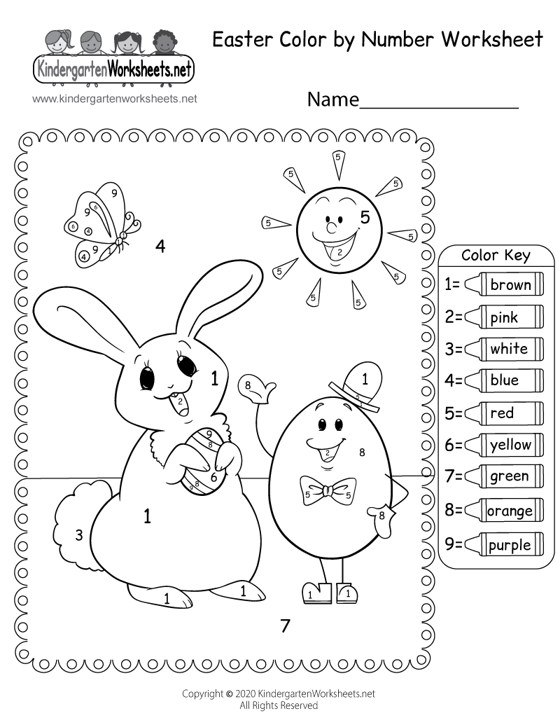 35 Easter Number Coloring Pages Printable 4