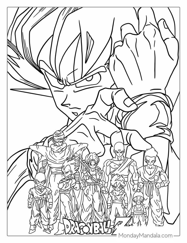 35 Exciting Dragon Ball Coloring Pages Printable 7