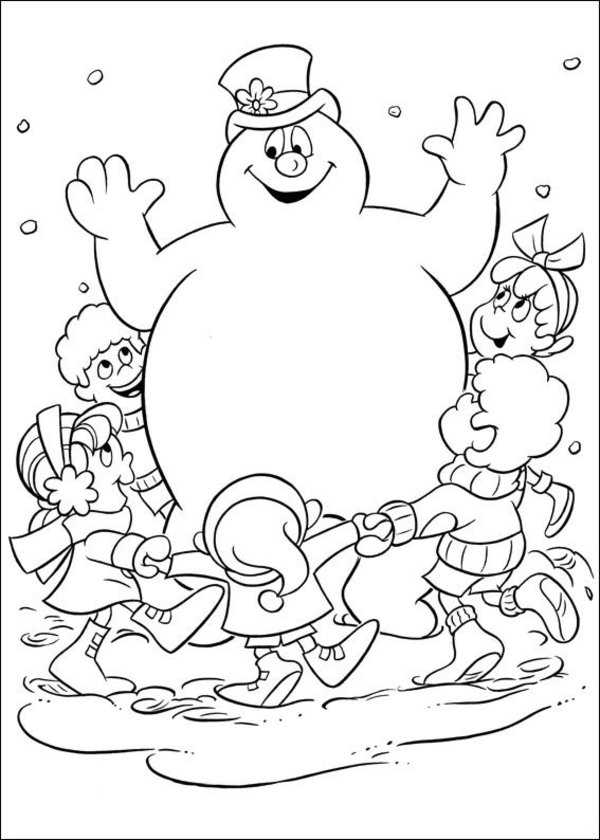 35 Fun Frosty the Snowman Coloring Pages Printable 1