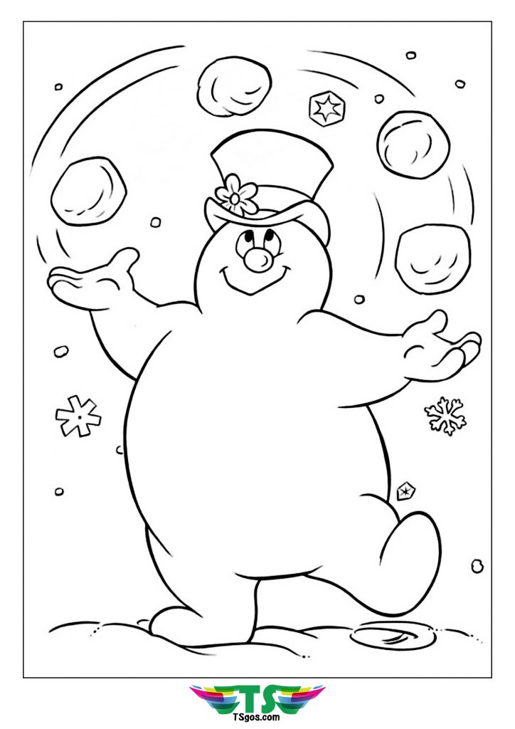 35 Fun Frosty the Snowman Coloring Pages Printable 10