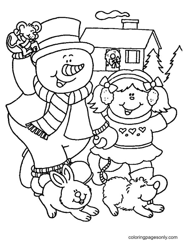 35 Fun Frosty the Snowman Coloring Pages Printable 13