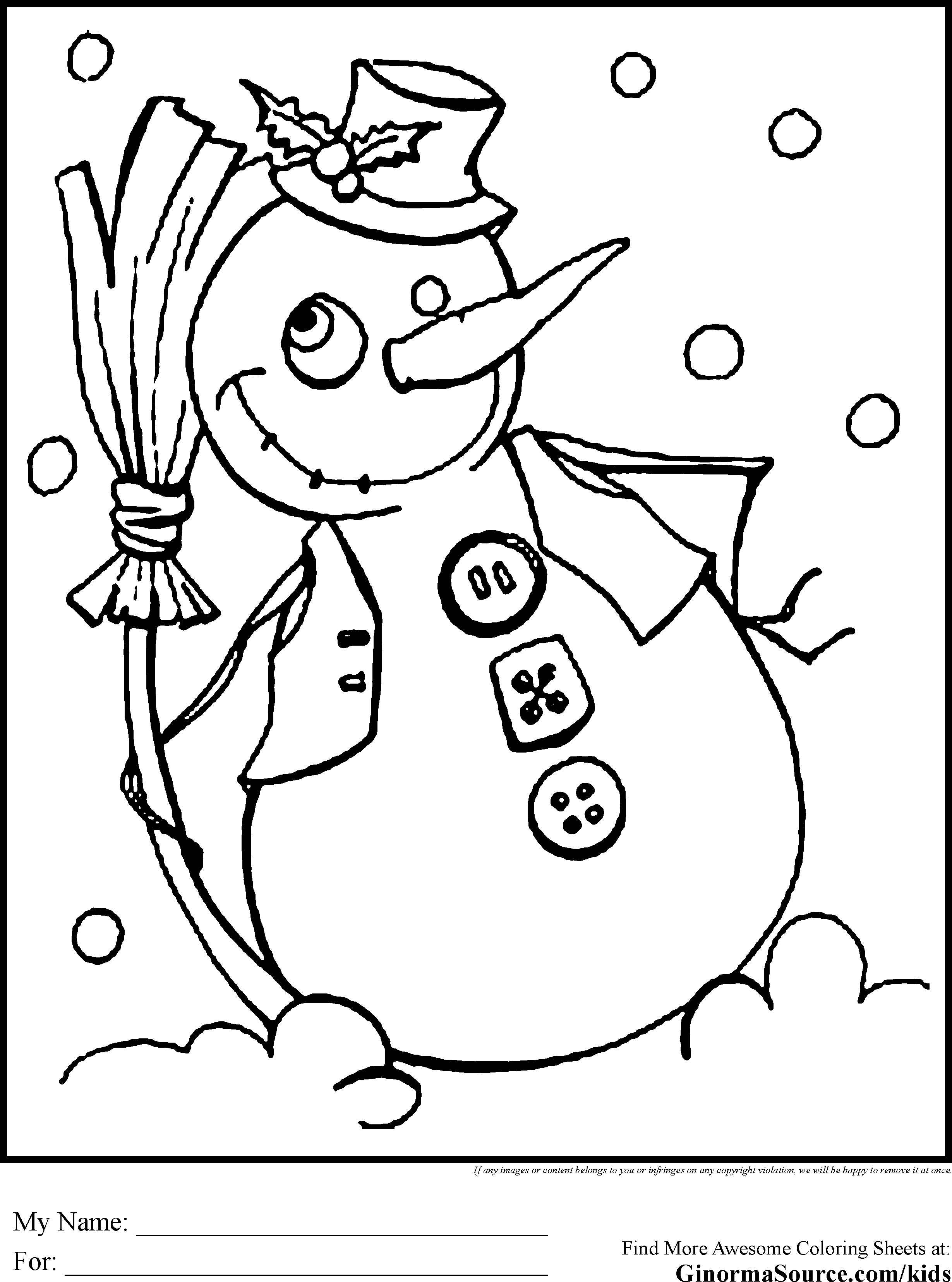 35 Fun Frosty the Snowman Coloring Pages Printable 15