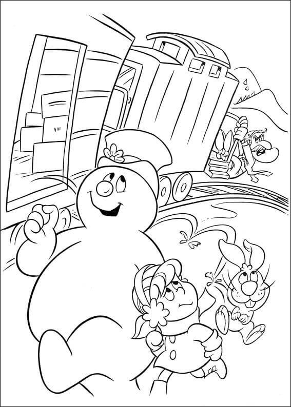 35 Fun Frosty the Snowman Coloring Pages Printable 2