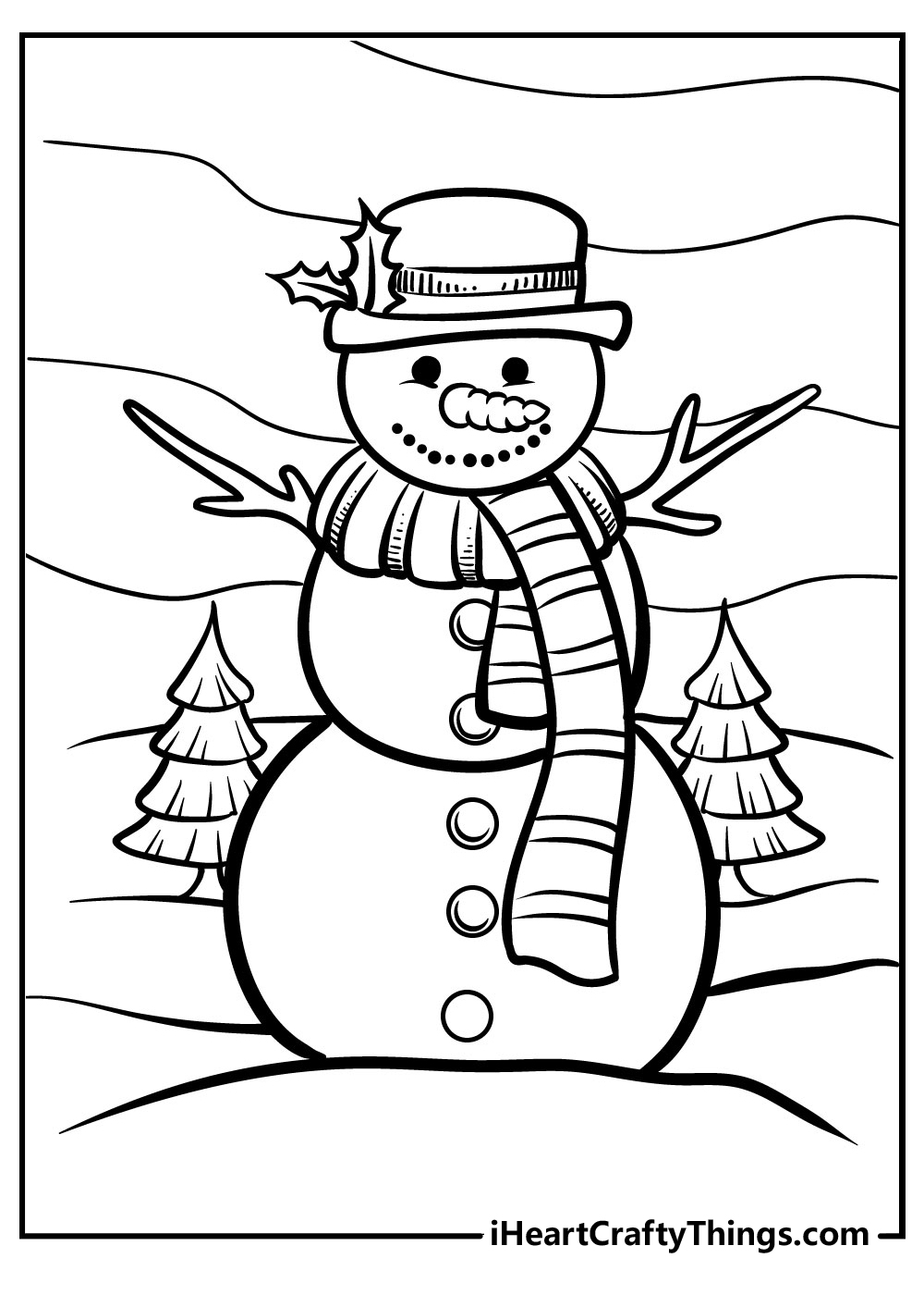 35 Fun Frosty the Snowman Coloring Pages Printable 22