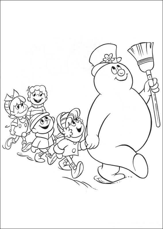 35 Fun Frosty the Snowman Coloring Pages Printable 4