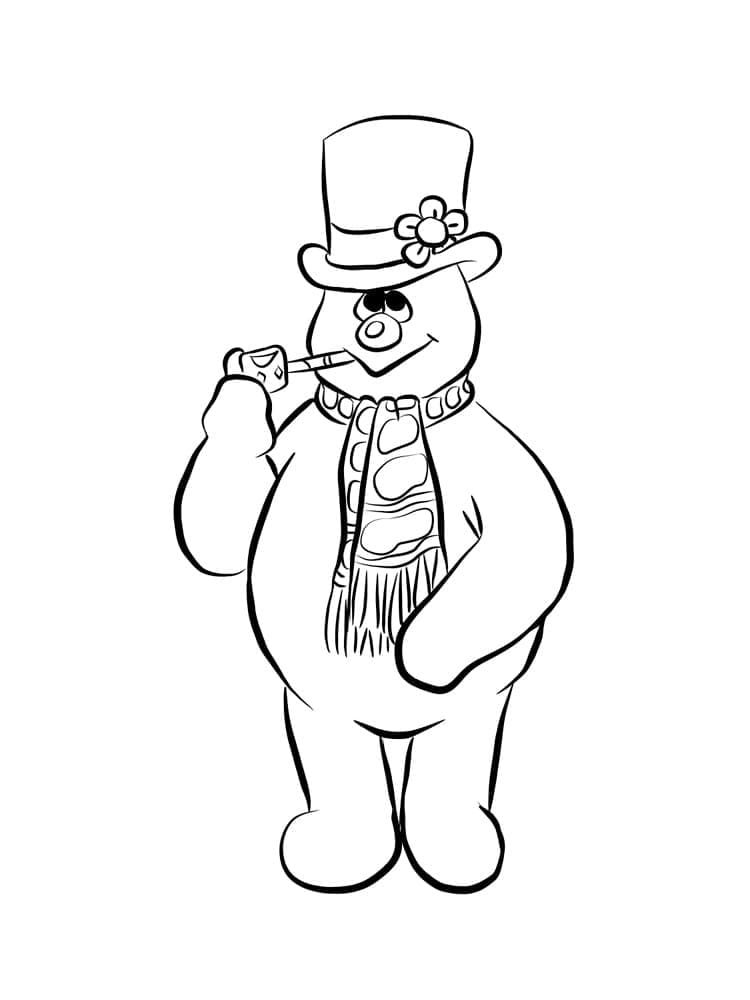 35 Fun Frosty the Snowman Coloring Pages Printable 7