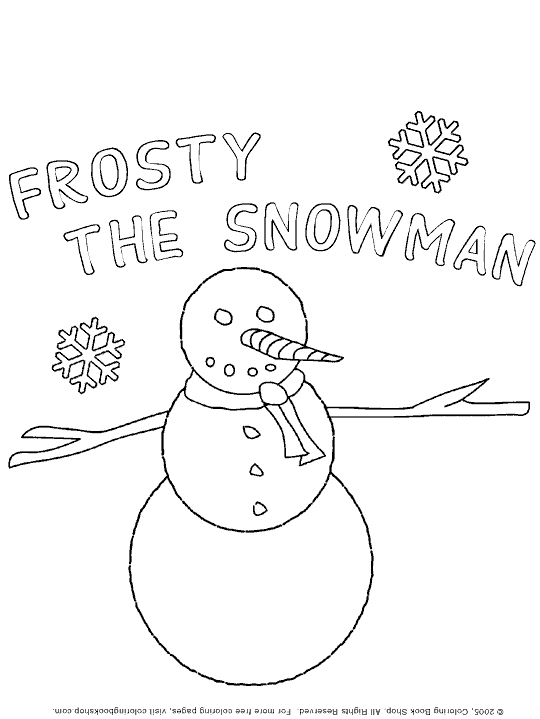 35 Fun Frosty the Snowman Coloring Pages Printable 8