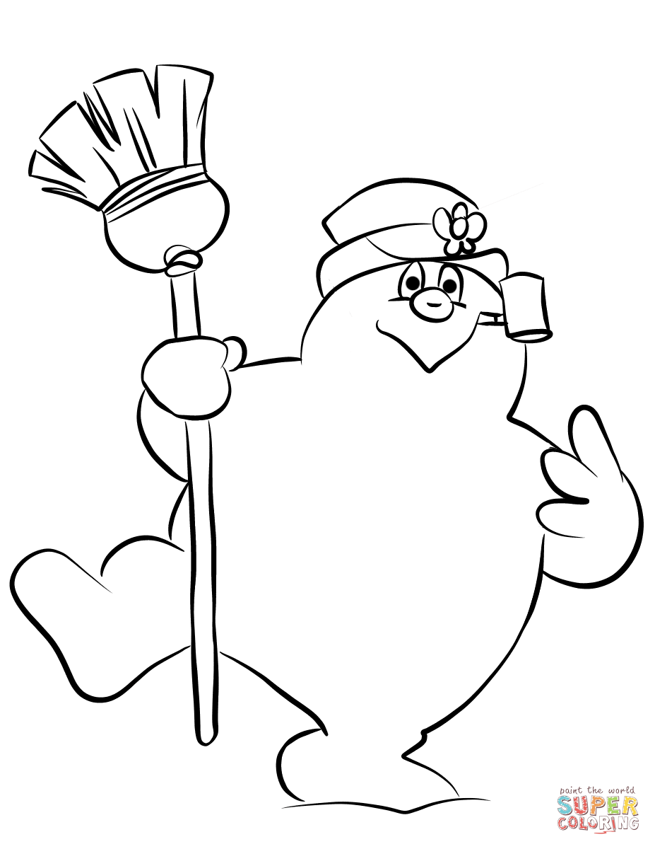 35 Fun Frosty the Snowman Coloring Pages Printable 9