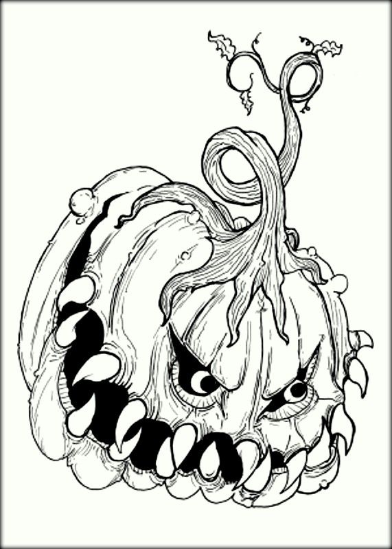 35 Scary Coloring Pages Printable 10