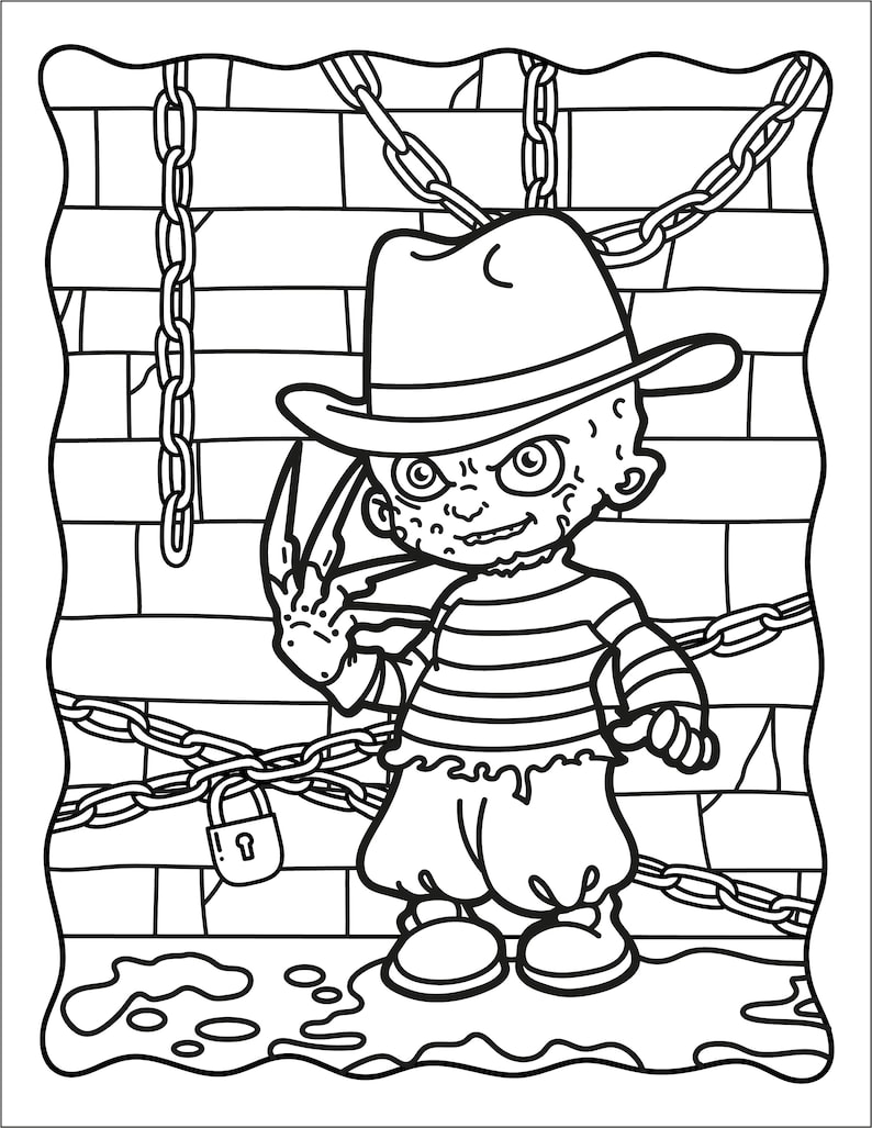 35 Scary Coloring Pages Printable 16