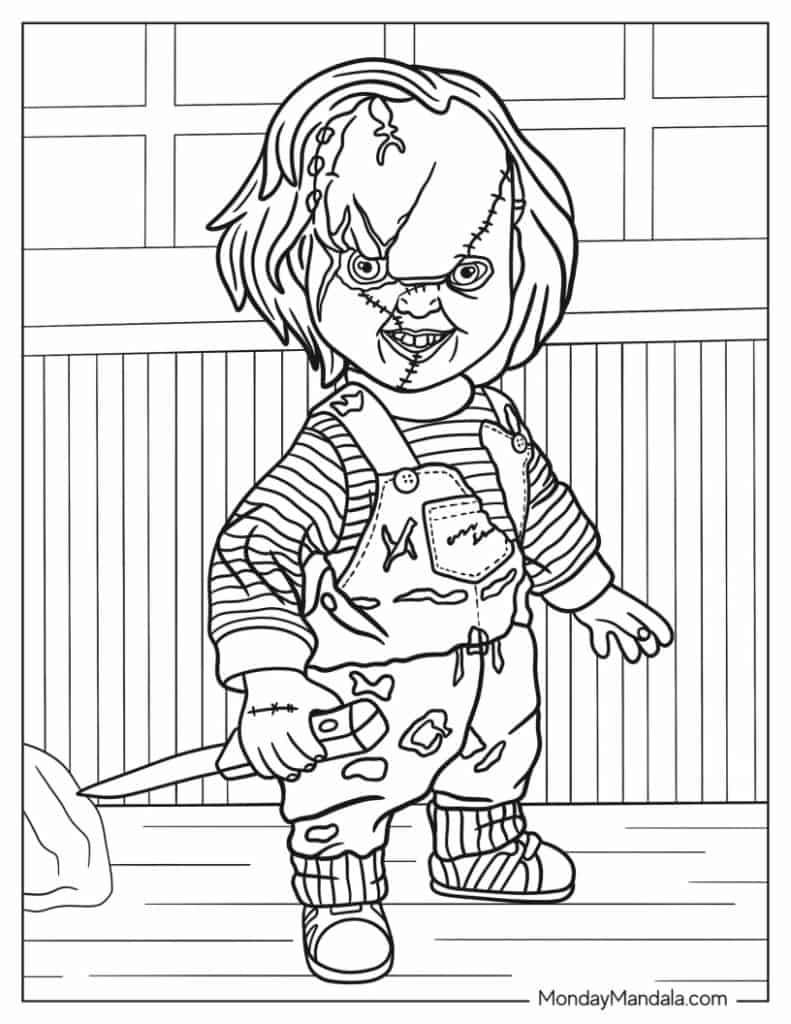 35 Scary Coloring Pages Printable 26