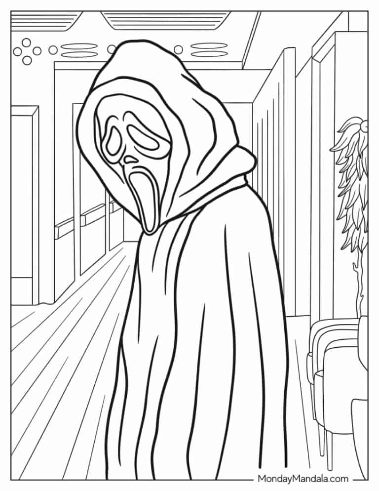 35 Scary Coloring Pages Printable 5