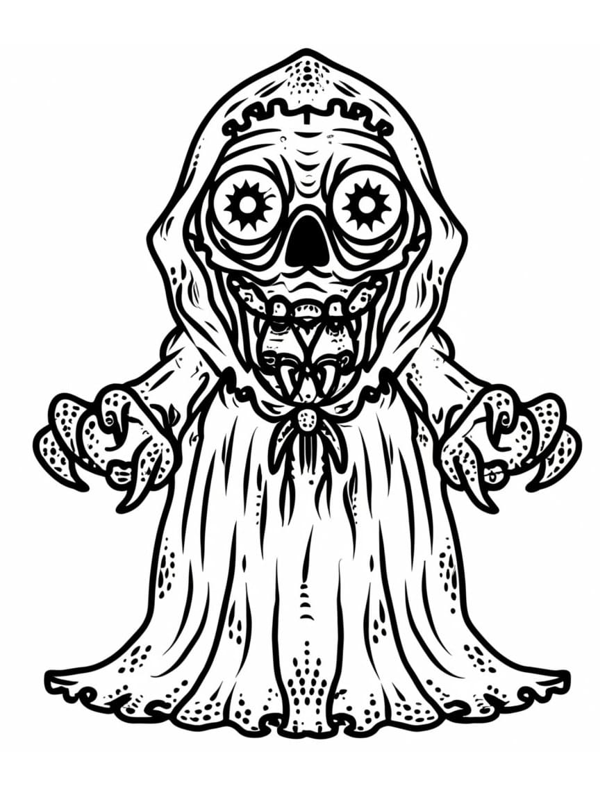 35 Scary Coloring Pages Printable 9