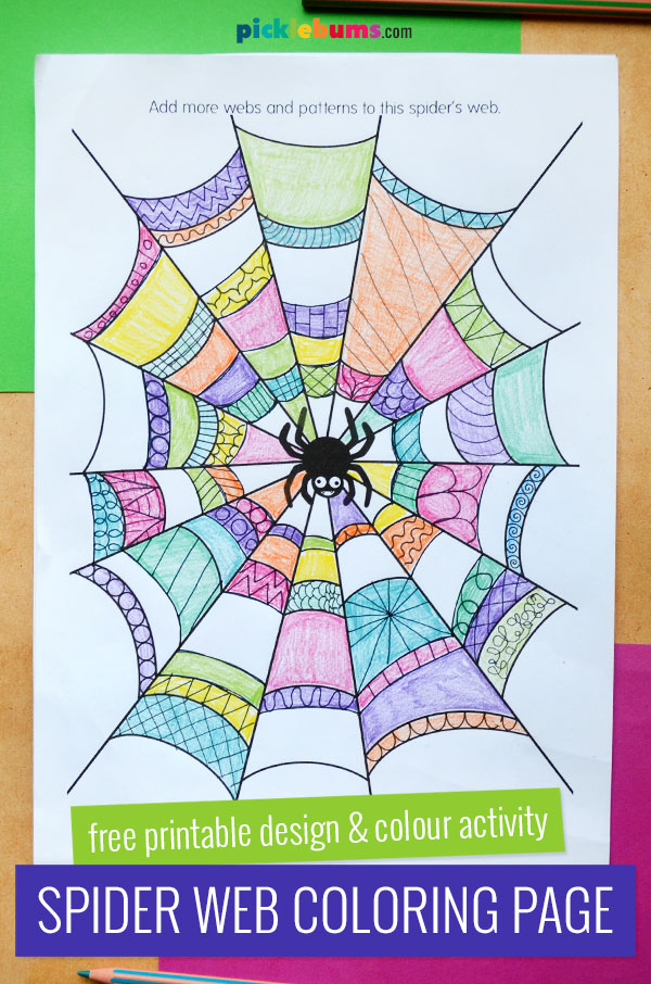 35 Spider Web Coloring Pages Printable 1