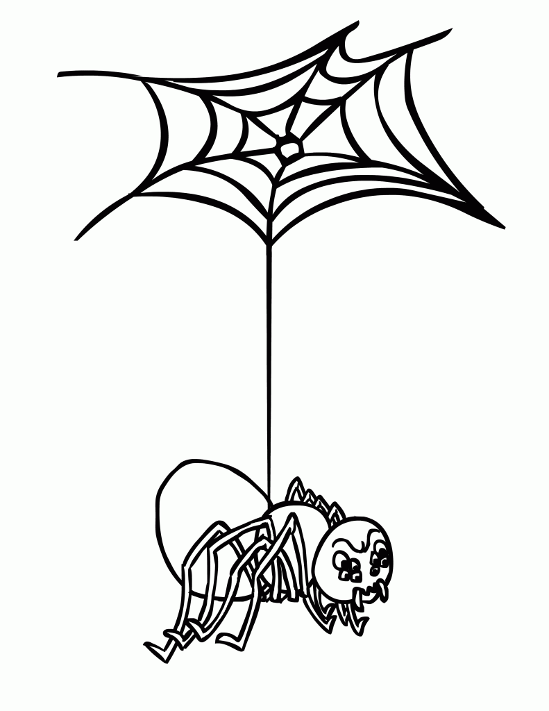 35 Spider Web Coloring Pages Printable 2