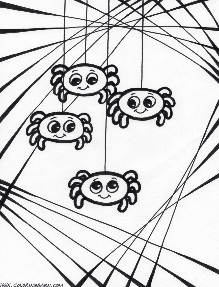 35 Spider Web Coloring Pages Printable 22