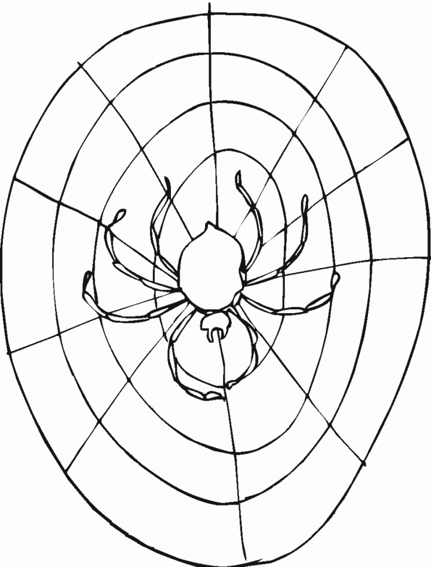 35 Spider Web Coloring Pages Printable 28